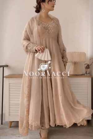 Buy Heavy Georgette Embroidered Rembo Sequence Gown with Dupatta and Bottom