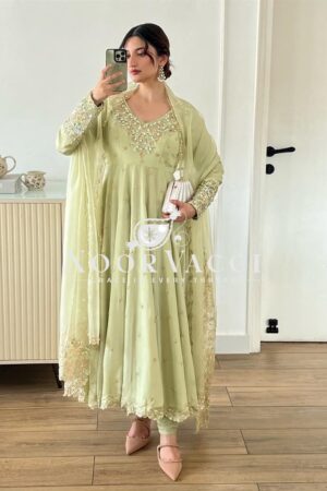 Buy Heavy Georgette Embroidered Rembo Sequence Gown with Dupatta and Bottom
