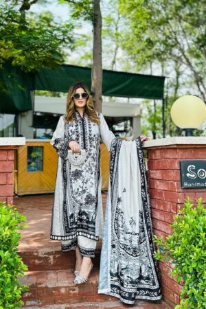 Printed Malai Satin 3-Piece Co-Ord Set with Dupatta
