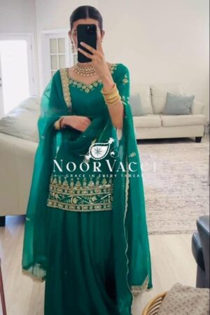 Buy Natural Crepe Embroidered Lehenga Set with Dupatta