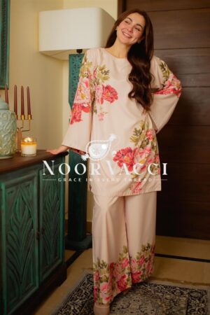 Buy Designer Pure Natural Crepe Printed Co-ords Set