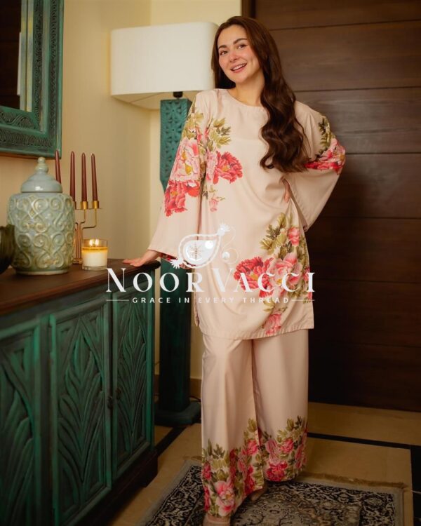 Buy Designer Pure Natural Crepe Printed Co-ords Set - Image 2