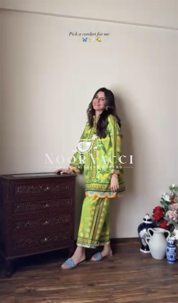 Shop Designer Pure Natural Crepe Printed Co-ords Set - Image 4