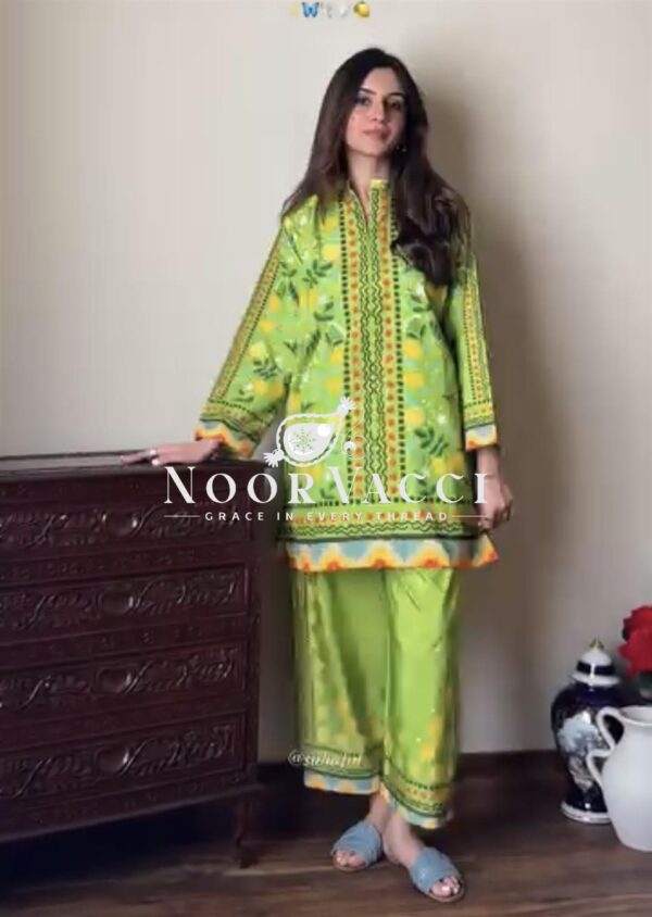 Shop Designer Pure Natural Crepe Printed Co-ords Set - Image 5