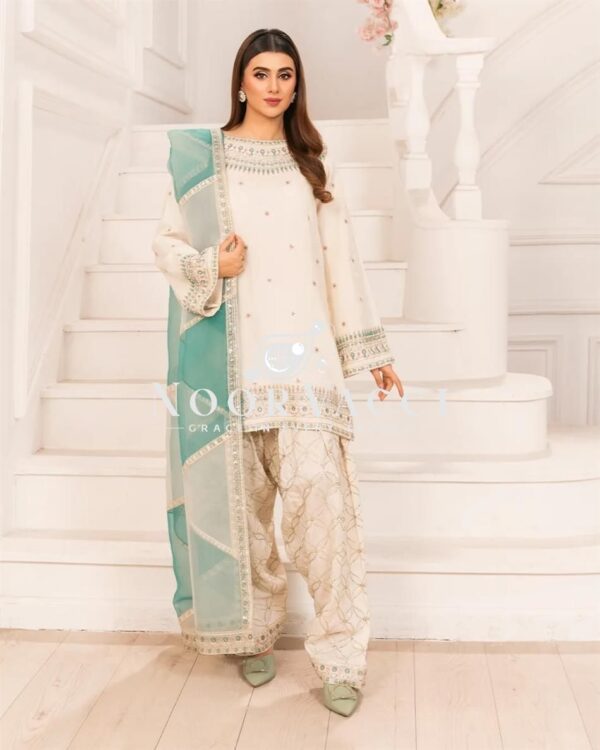Buy Designer Natural Crepe Farshi Palazzo Set with Dupatta