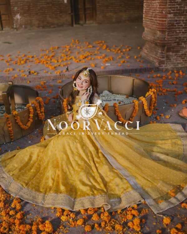 Buy Elegant Chinon Silk Embroidered Gown Set with Dupatta & Bottom - Image 3