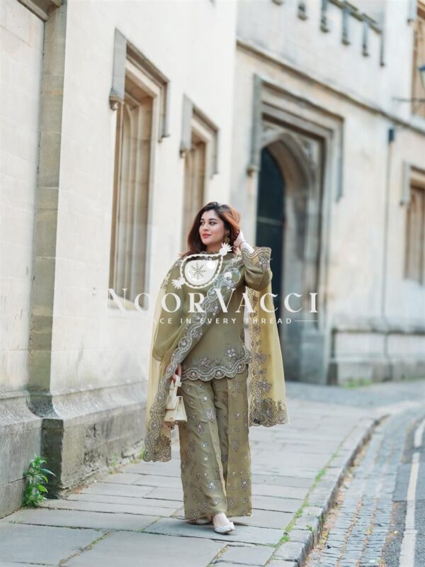 Buy French Crepe Silk Embroidered Sharara Set with Dupatta