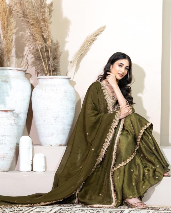Buy Simar Silk Embroidered Sharara Set with Georgette Dupatta - Image 2
