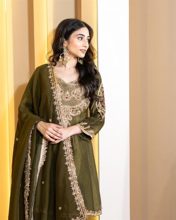 Buy Simar Silk Embroidered Sharara Set with Georgette Dupatta - Image 4