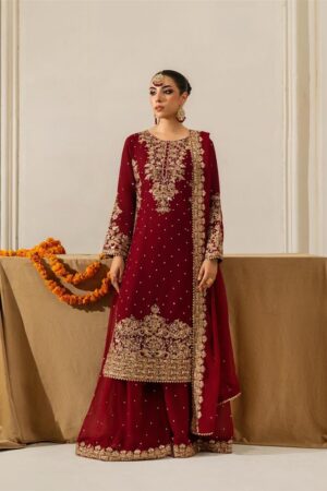 Designer Georgette Suit Set with Coding Embroidery & Moti Work