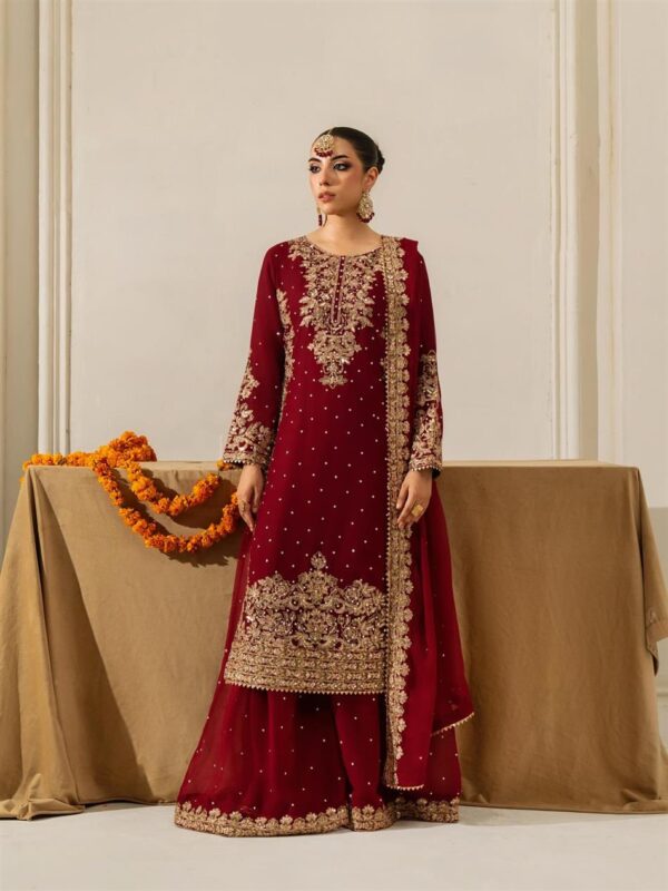 Designer Georgette Suit Set with Coding Embroidery & Moti Work