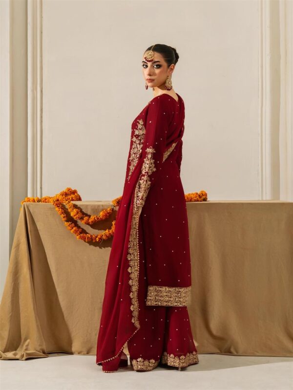 Designer Georgette Suit Set with Coding Embroidery & Moti Work - Image 2