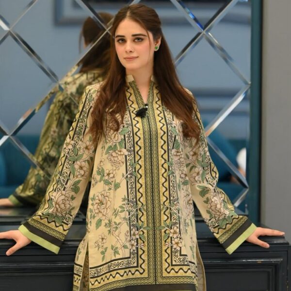 Designer Digital Print Pure Natural Crepe Co-ords Set - Image 2