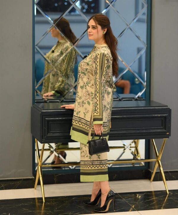 Designer Digital Print Pure Natural Crepe Co-ords Set - Image 3