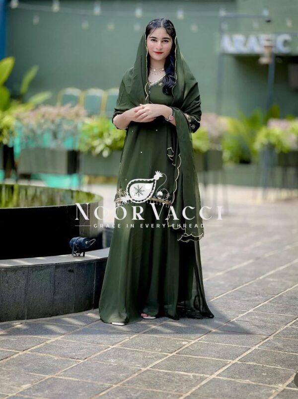 Buy Pure Fox Georgette Embroidered Top with Sharara & Dupatta – Ready to Wear