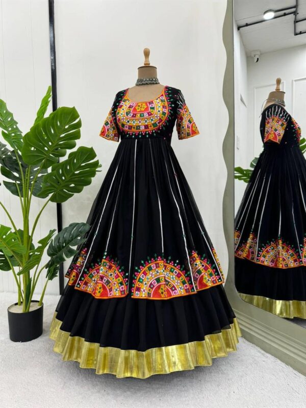 Navratri Special Georgette Lehenga Set with Embroidered Top - Image 3