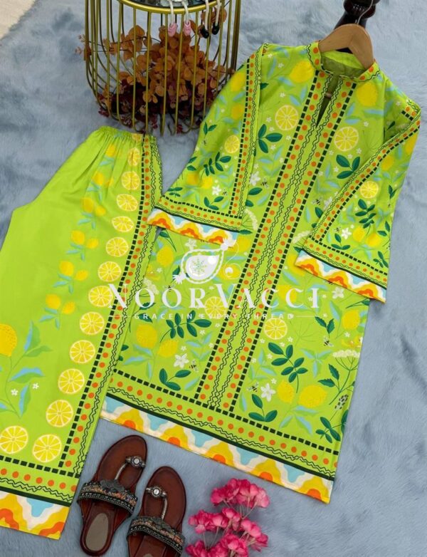 Shop Designer Pure Natural Crepe Printed Co-ords Set - Image 3