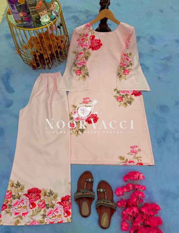 Buy Designer Pure Natural Crepe Printed Co-ords Set - Image 4