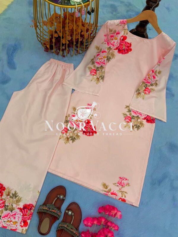 Buy Designer Pure Natural Crepe Printed Co-ords Set - Image 5