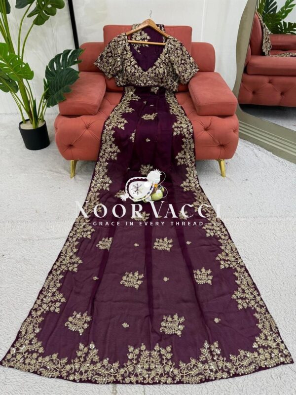 Buy Rangoli Silk Designer Saree with Coding & Sequence Work - Image 8