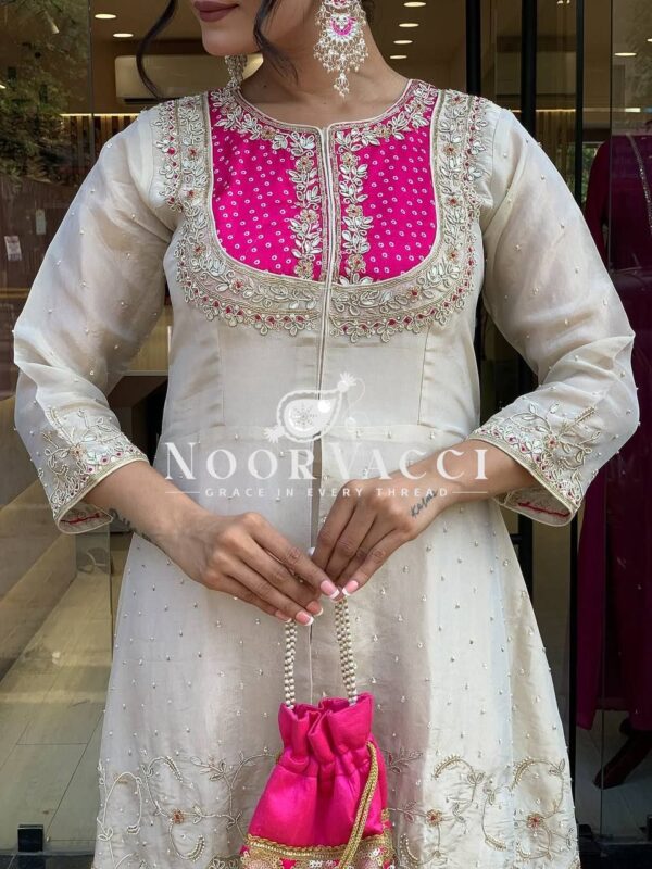 Shop Roman Shimmer Silk Embroidered Co-ord Set for Women - Image 7