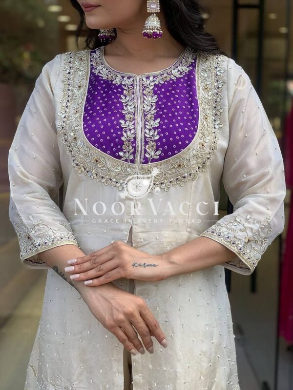 Shop Roman Shimmer Silk Embroidered Co-ord Set for Women - Image 6