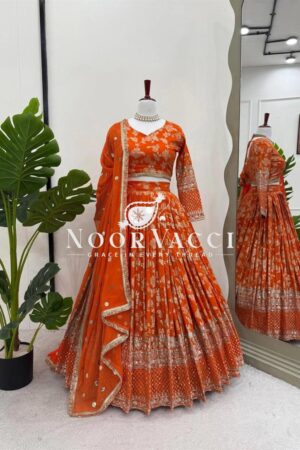 Buy Jacquard Embroidered Lehenga Set with Fancy Lace Dupatta