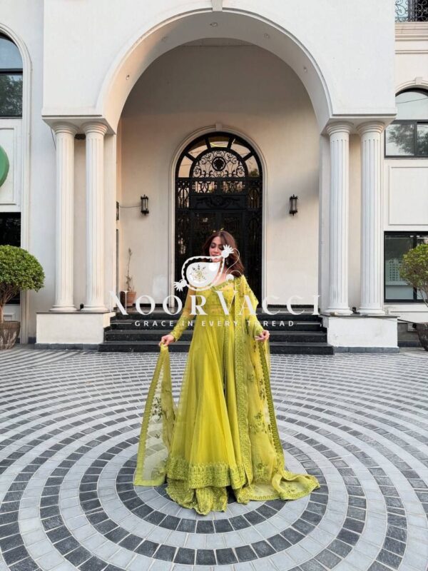 Buy Butterfly Net Kediya Shrug Lehenga Set with Dupatta & Blouse - Image 2
