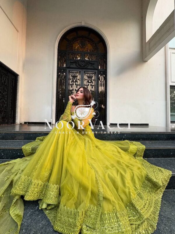 Buy Butterfly Net Kediya Shrug Lehenga Set with Dupatta & Blouse - Image 3