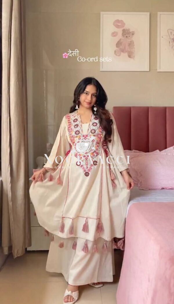 Buy Rakhi Special Khadi Cotton Embroidered Co-ord Set