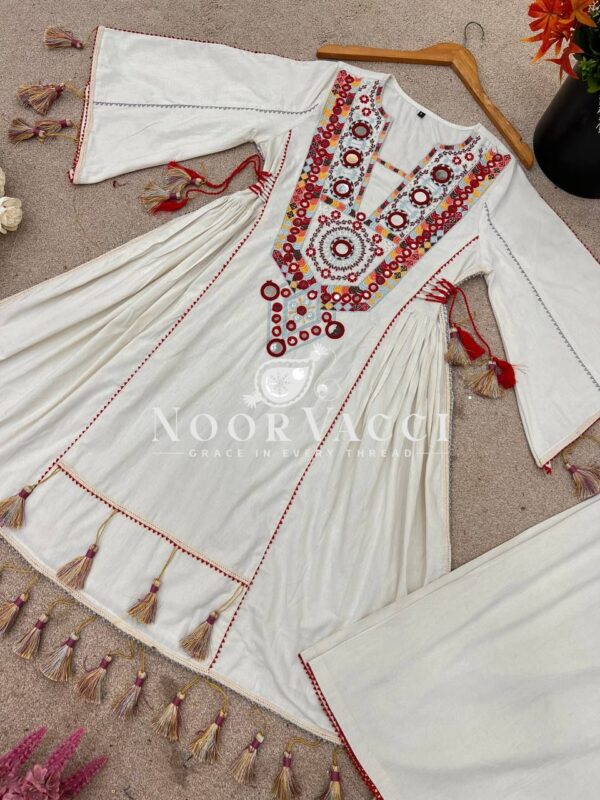 Buy Rakhi Special Khadi Cotton Embroidered Co-ord Set - Image 13