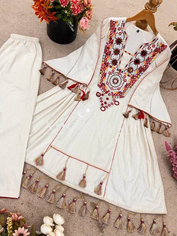 Buy Rakhi Special Khadi Cotton Embroidered Co-ord Set - Image 15