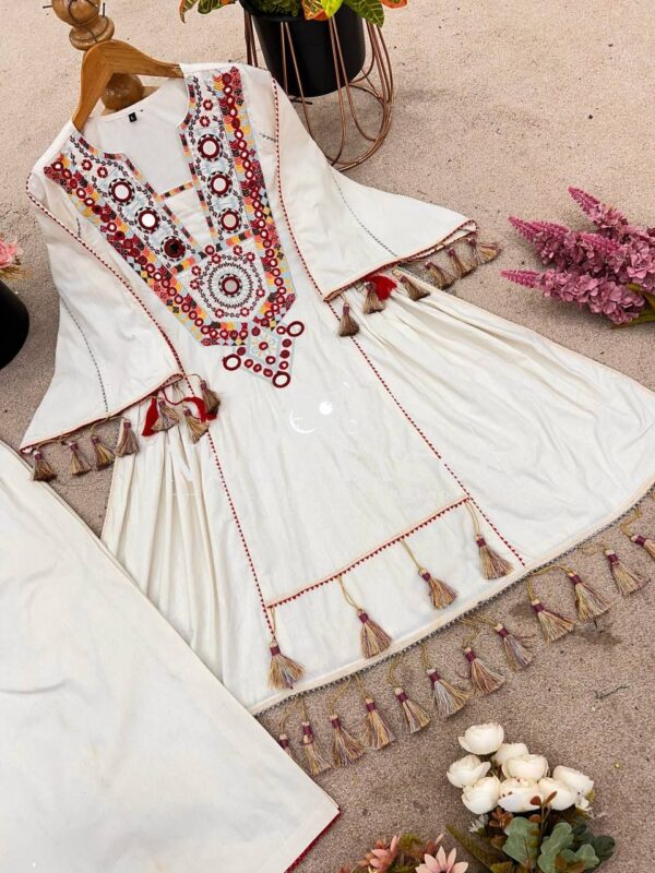 Buy Rakhi Special Khadi Cotton Embroidered Co-ord Set - Image 16