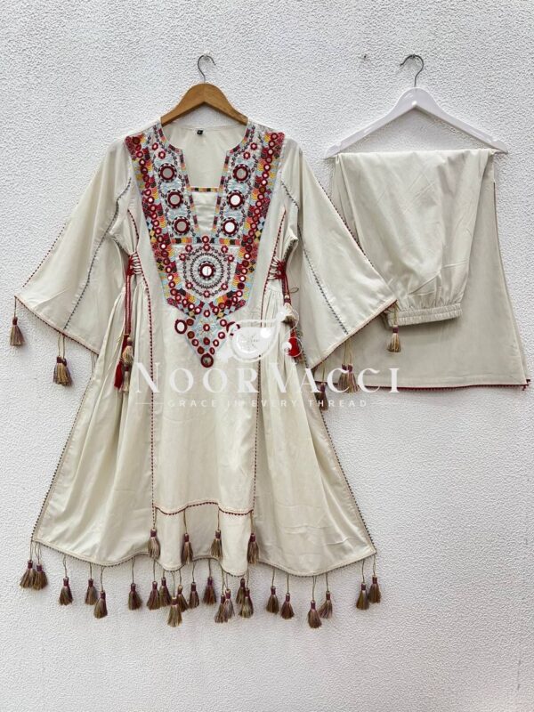 Buy Rakhi Special Khadi Cotton Embroidered Co-ord Set - Image 8
