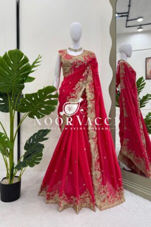 Buy Vichitra Silk Designer Saree with Coding and Sequence Work