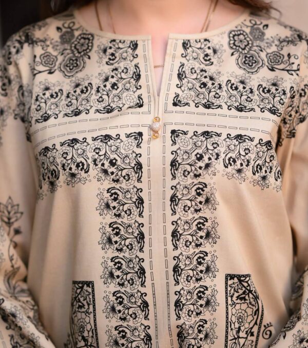 Designer Digital Print Co-ord Set in Pure Natural Crepe - Image 3