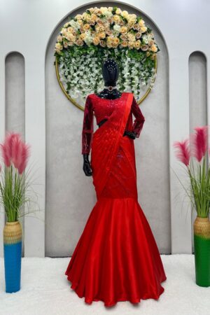 Heavy Organza Silk Designer Saree with Coding Dori Embroidery