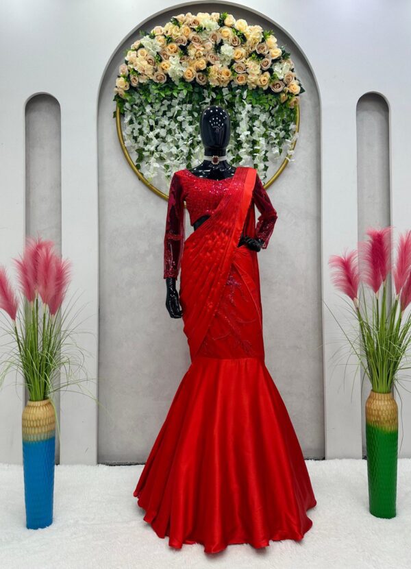 Heavy Organza Silk Designer Saree with Coding Dori Embroidery