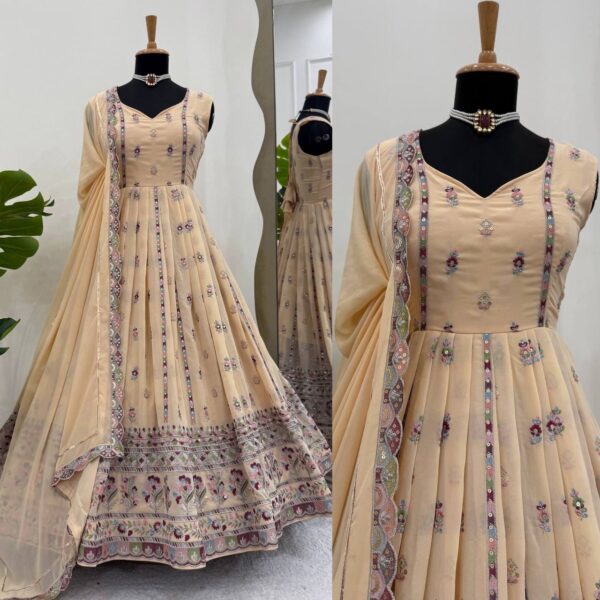Premium Foux Georgette 3-Piece Co-ord Set with Dupatta - Image 4