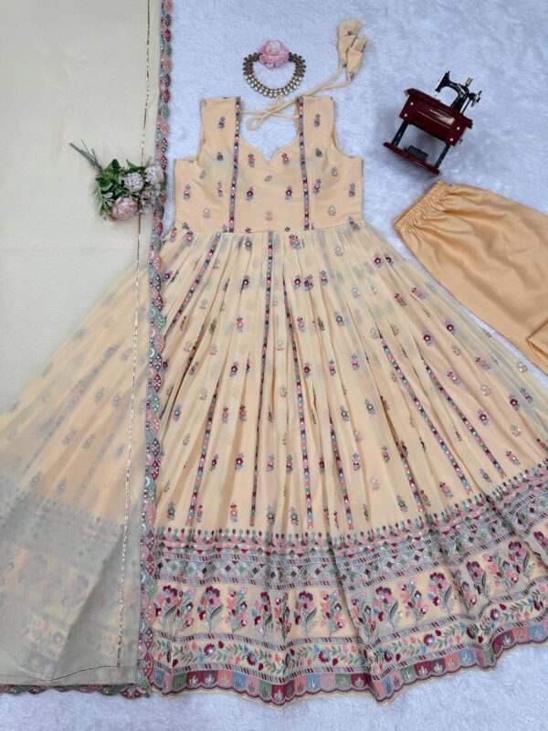 Premium Foux Georgette 3-Piece Co-ord Set with Dupatta - Image 5