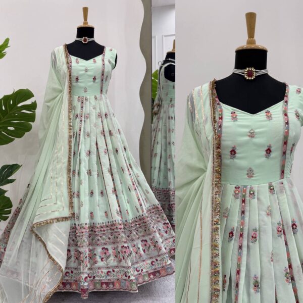 Premium Foux Georgette 3-Piece Co-ord Set with Dupatta - Image 4