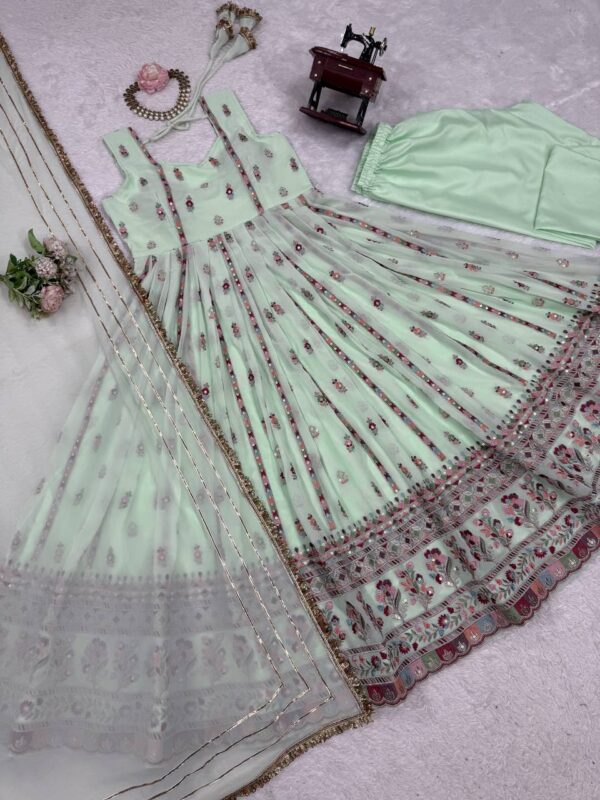 Premium Foux Georgette 3-Piece Co-ord Set with Dupatta - Image 5